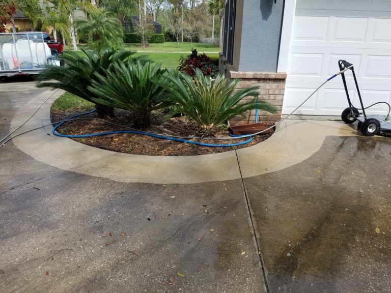 No more slippery surfaces after pressure washing your driveway